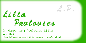 lilla pavlovics business card